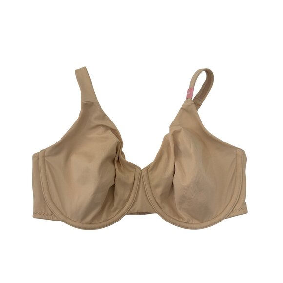 Cacique Womens Unlined Full Coverage Underwire Bra 38DDD Beige Minimizer - Picture 10 of 11